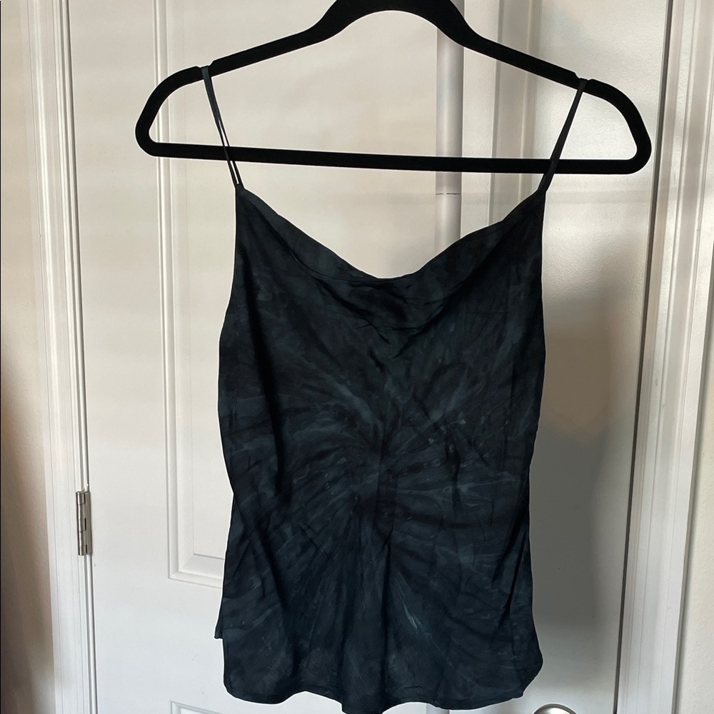 Olivaceous Tie-Dye Black Camisole